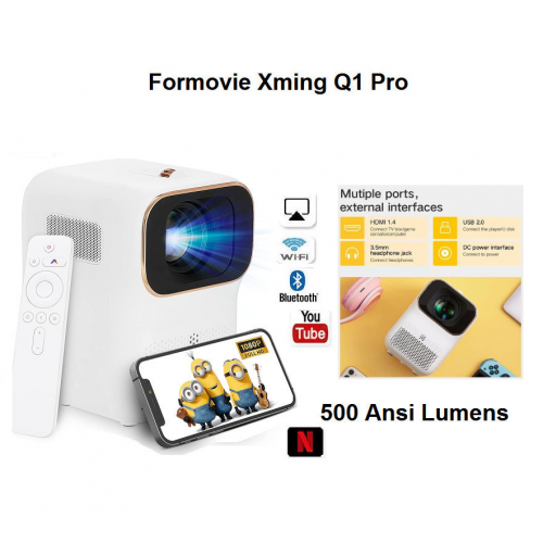 Formovie Xming Q1 Pro Mini Projector 500 Ansi 1080P Full HD Proyektor